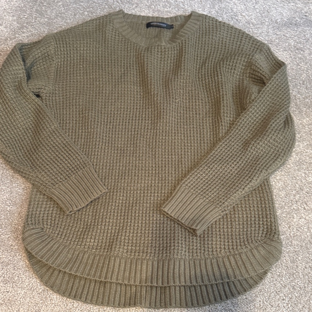 Olive Green Crew Neck Sweater